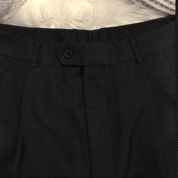 Bertucci Blue & Black Patterned Dress Pants Slacks - Picture 4 of 7
